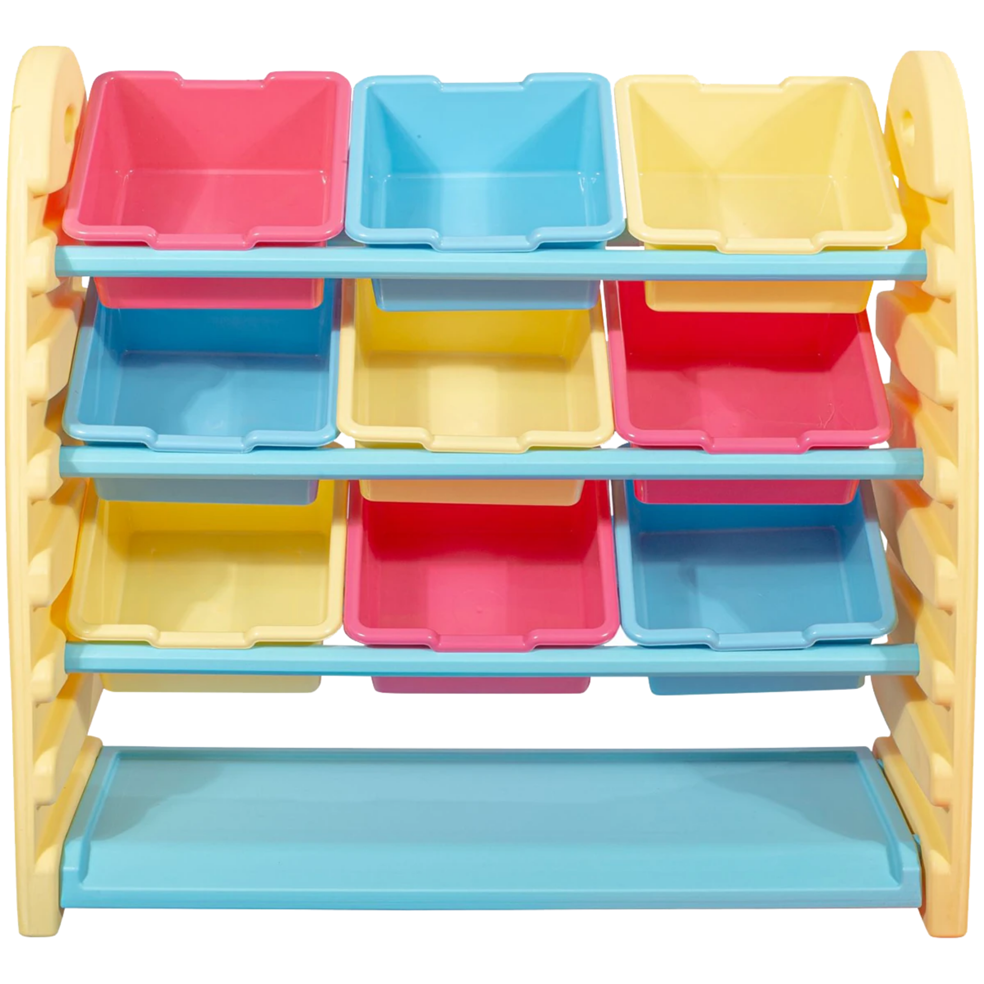 9’lu Saklama ve Oyuncak Rafı – Krem HerpaToys