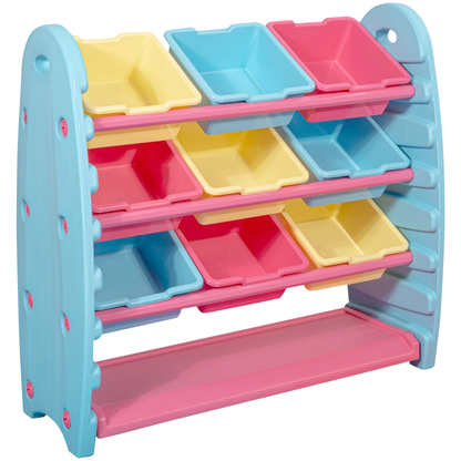 9’lu Oyuncak Saklama ve Düzenleme Rafı – Turkuaz HerpaToys