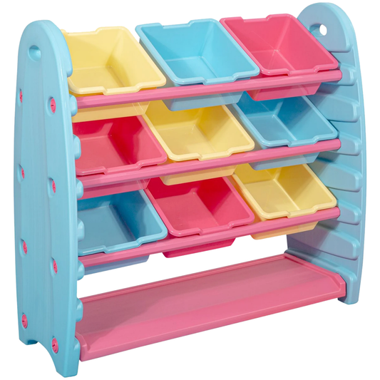 9’lu Oyuncak Saklama ve Düzenleme Rafı – Turkuaz HerpaToys