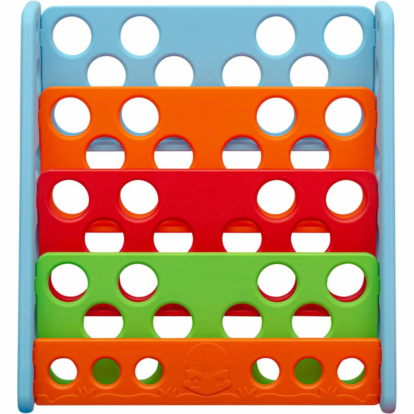 HerpaToys Renkli Montessori Kitaplık – 4 Raflı Çocuk Kitap Düzenleyici (80×80×41 cm) HerpaToys