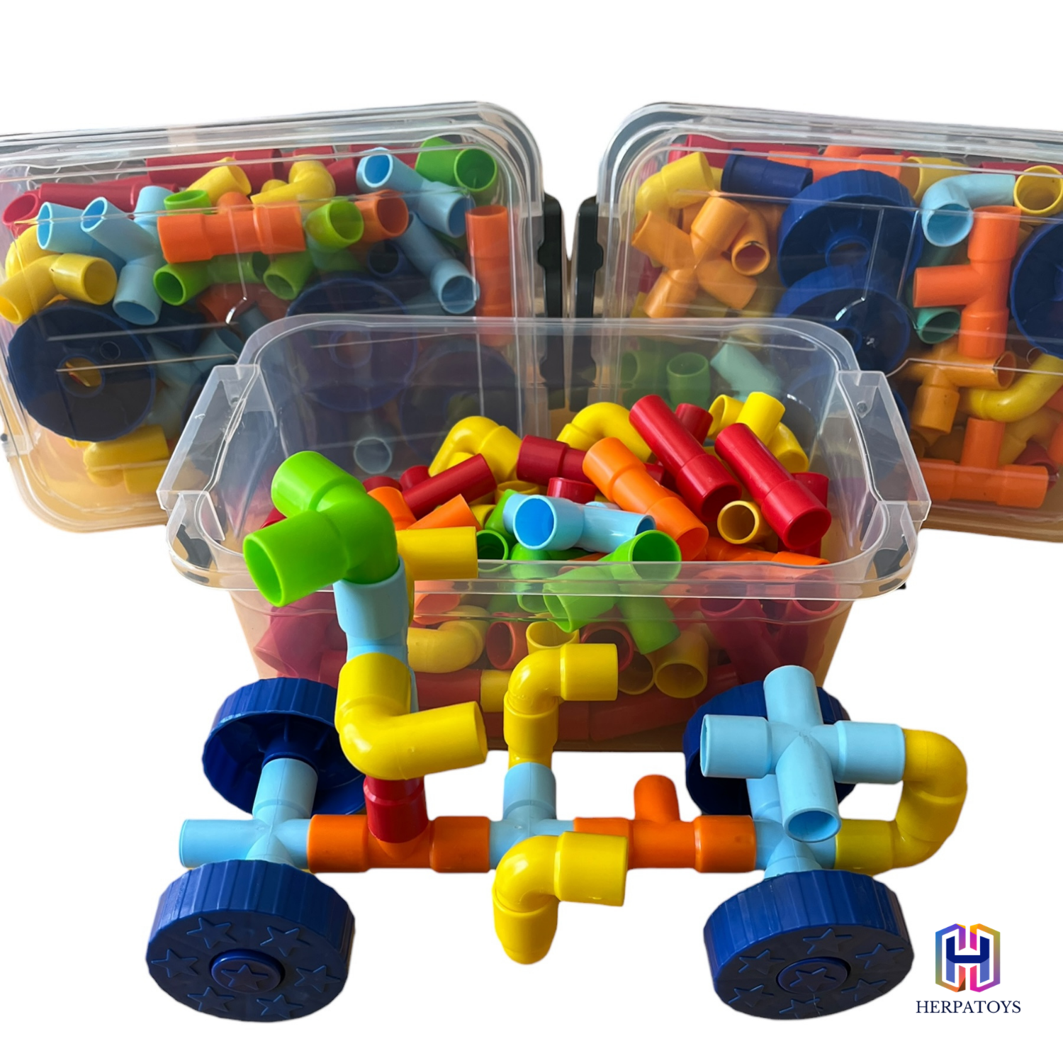 HerpaToys Boru Lego Seti 100 Parça Eğitici Yapı Oyuncağı HerpaToys