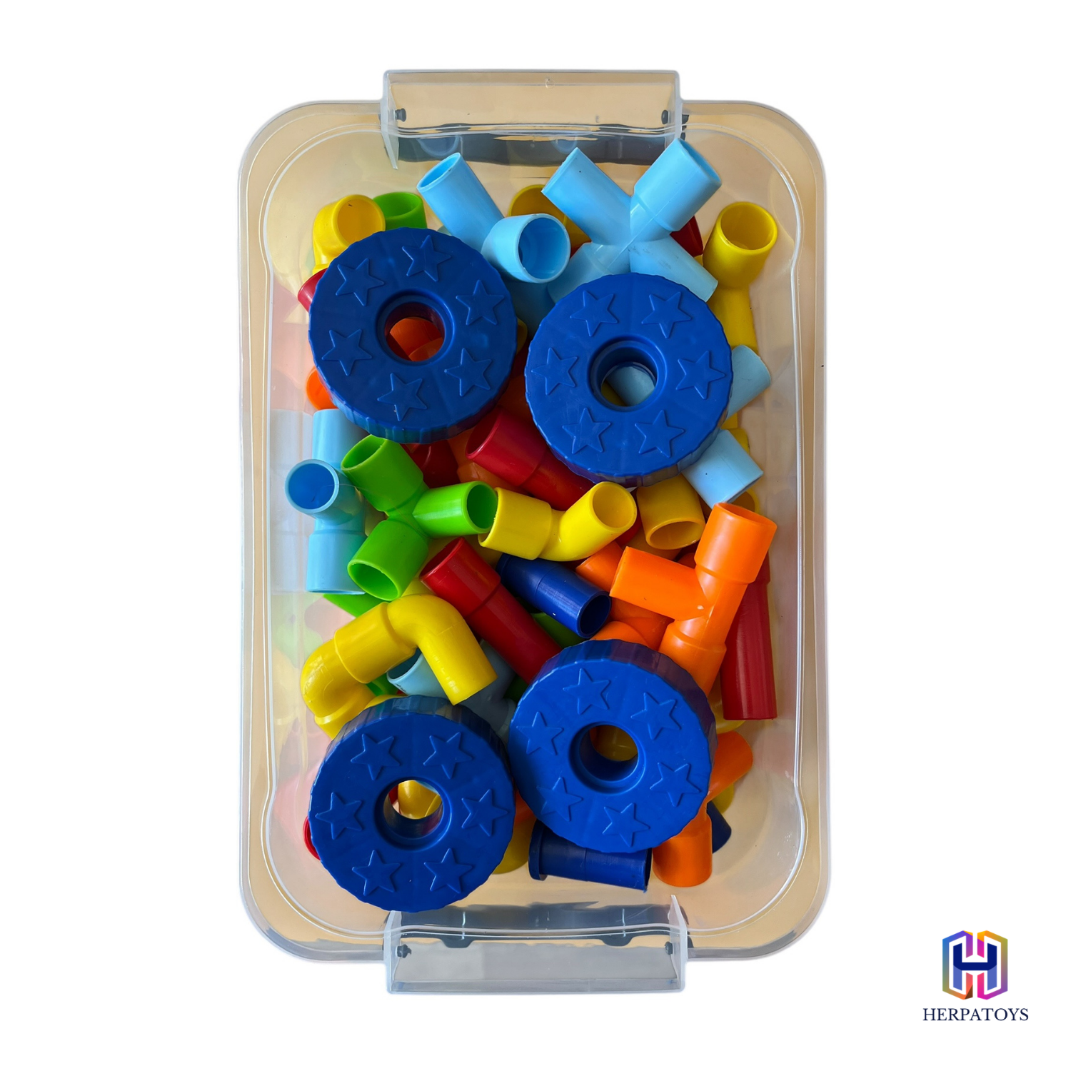 HerpaToys Boru Lego Seti 100 Parça Eğitici Yapı Oyuncağı HerpaToys