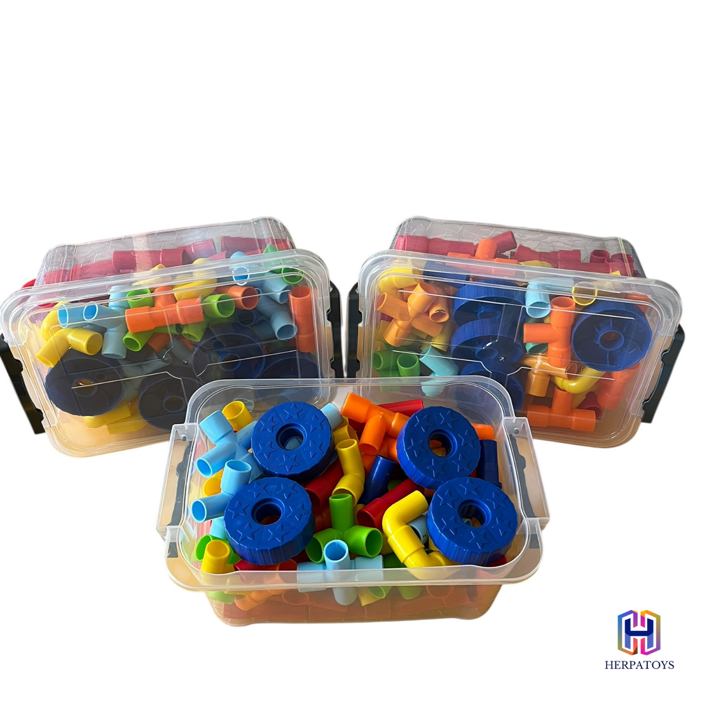 HerpaToys Boru Lego Seti 100 Parça Eğitici Yapı Oyuncağı HerpaToys