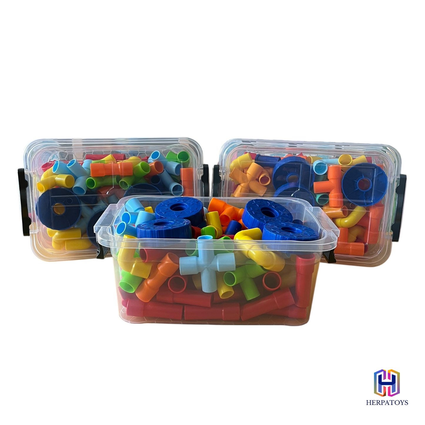 HerpaToys Boru Lego Seti 100 Parça Eğitici Yapı Oyuncağı HerpaToys